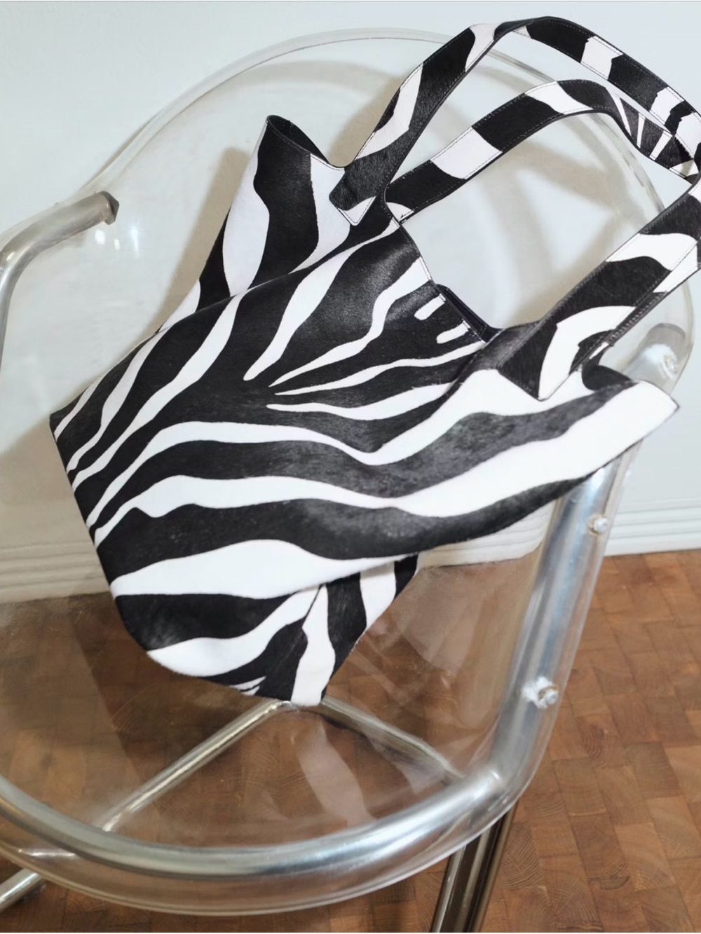 Mango Zebra Fur Tote